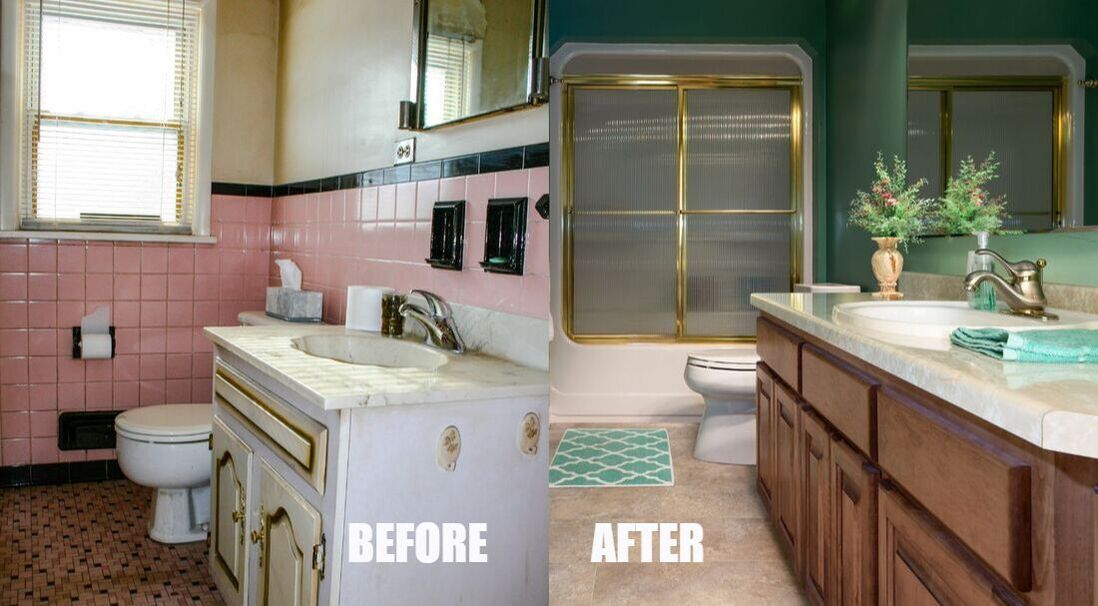 Before and After bathroom remodeling in Portland